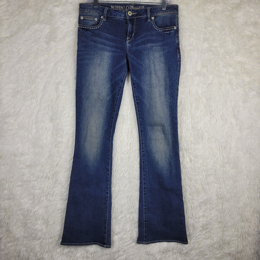 David Bitton Buffalo Jeans Women's Mid Rise Felow Flare Sz 29x33 Western Classic